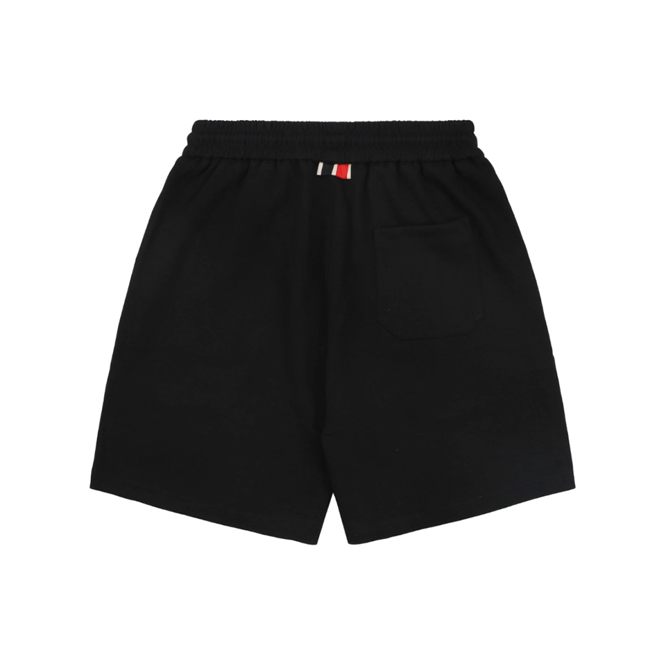 Moncler Tricolor Webbing Logo Shorts Black