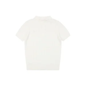 Ralph Lauren Cable-Knit Pony Polo T-Shirt White Back view