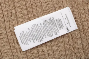 Ralph Lauren Cable-Knit Pony Polo T-Shirt Brown Wash label