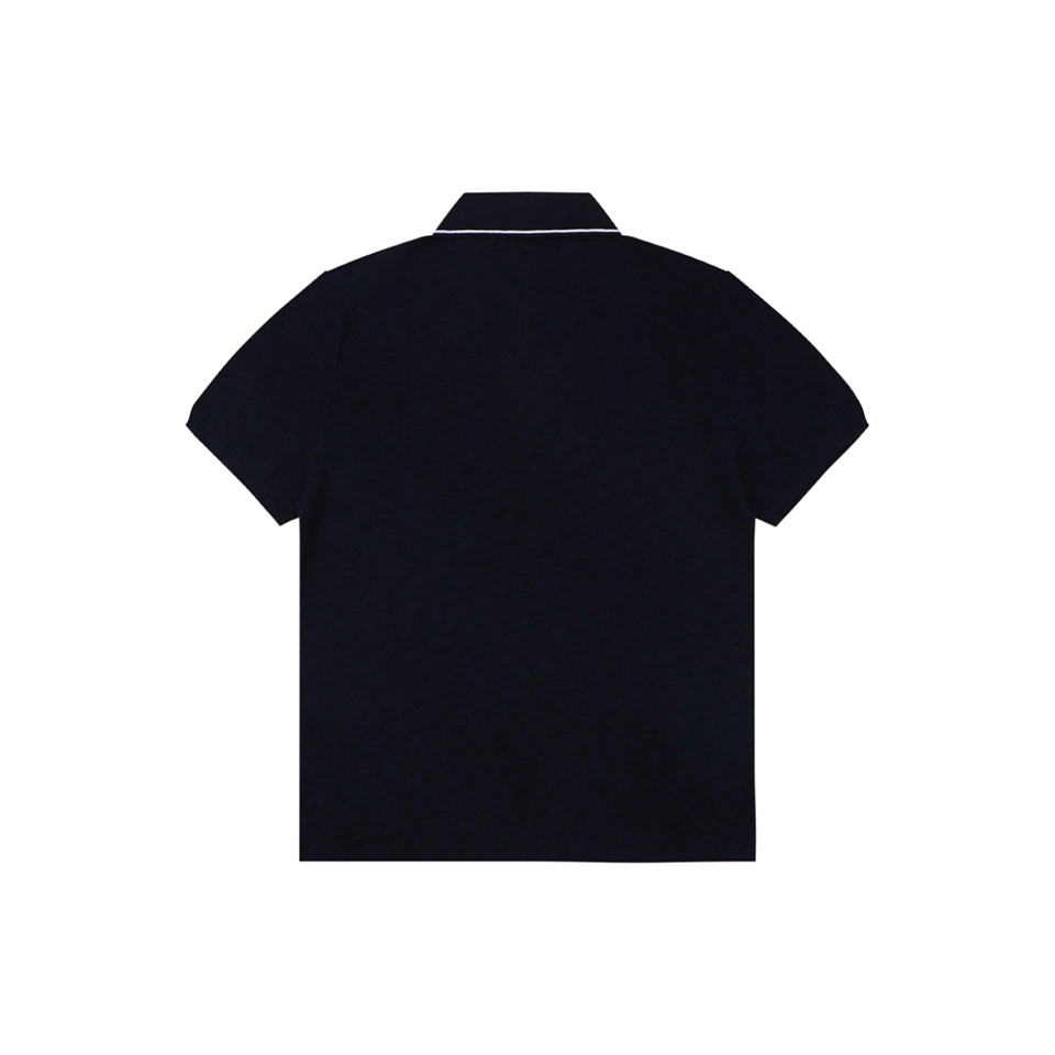 Ralph Lauren Contrast Collar Pony Polo T-Shirt Black Back view