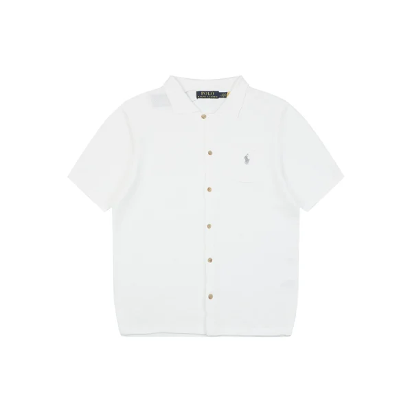 Ralph Lauren N3 Pocket Pony Logo Jacquard T-Shirt White Front view