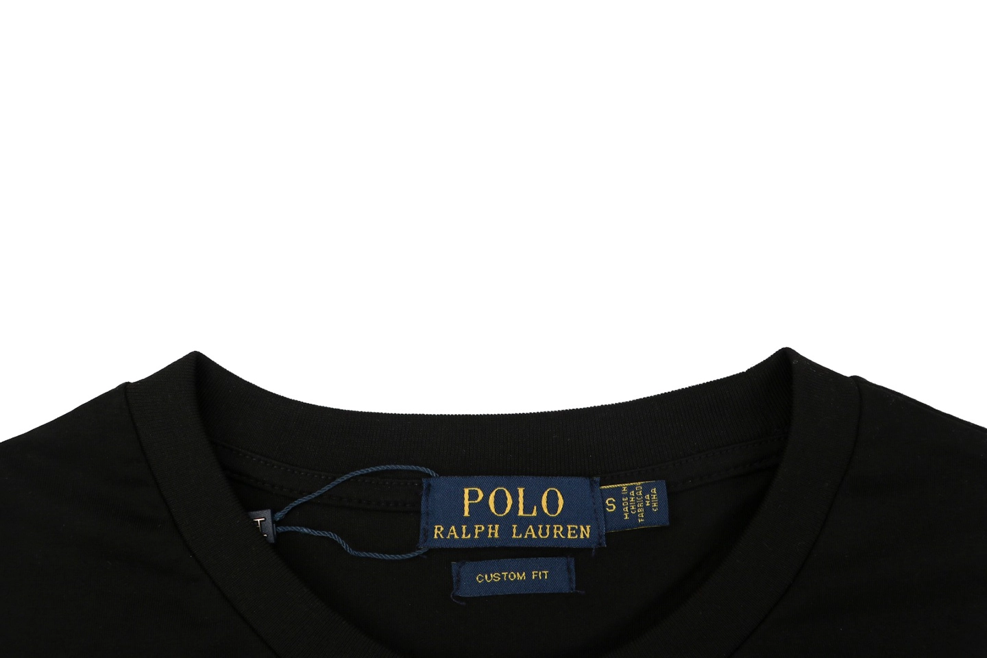 Ralph Lauren Polo Bear Graphic T-Shirt Black Collar