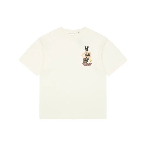 Saint Michael Bunny Girl Pocket Print T-Shirt Front view