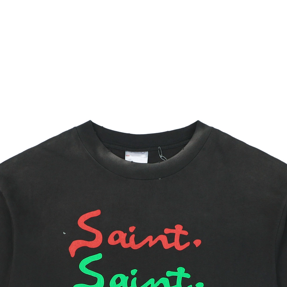 Saint Michael Colorful “Saint” Logo Vintage Washed T-Shirt