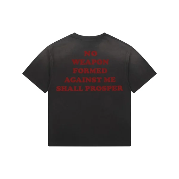 Saint Michael Irregular Letter Pocket Vintage T-Shirt Back view