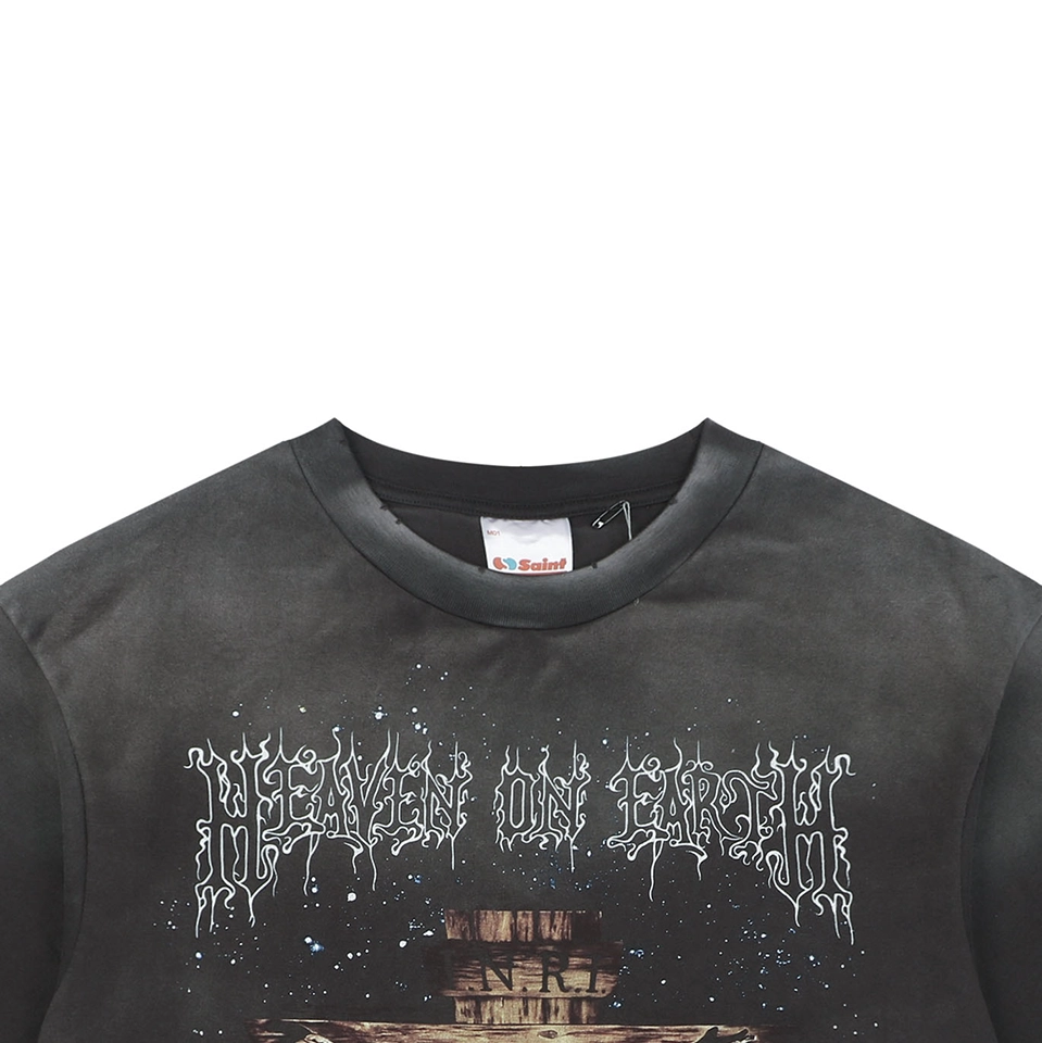 Saint Michael Jesus & Virgin Mary Suffering Graphic T-Shirt