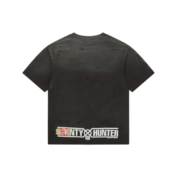 Saint Michael Skull Graphic Vintage Washed T-Shirt Back view