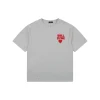 We11done Heart Logo Embroidered T-Shirt (Grey/Black)