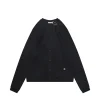 Acne Studios Metal Logo V-Neck Wool Cardigan