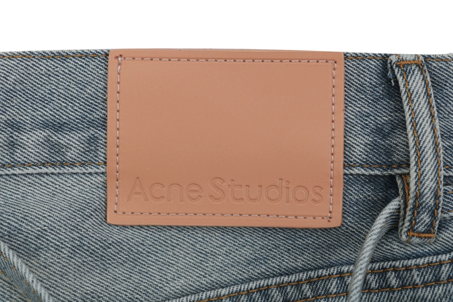Acne Studios Paint Splatter Belted Denim Shorts