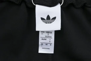 Adidas KT0653 Trefoil Embroidered Three-Stripe Track Pants Black Brand label