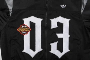 Adidas Originals 03 Gothic Embroidered Track Jacket Black Front Print