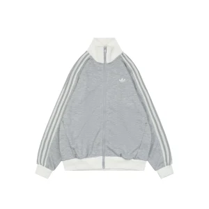 Adidas Originals KY8455 Trefoil 3-Stripes Track Jacket Grey Front view