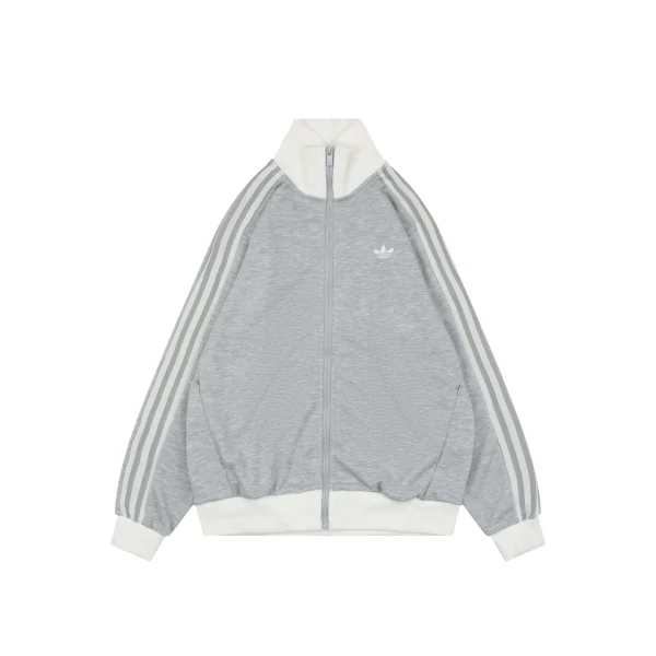 Adidas Originals KY8455 Trefoil 3-Stripes Track Jacket Grey Front view