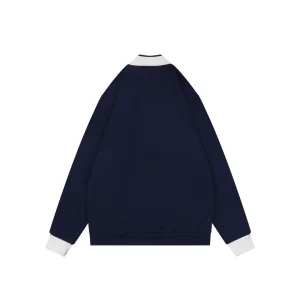 Adidas Originals Signature 3-Stripes Half-Zip Track Jacket Navy Back view