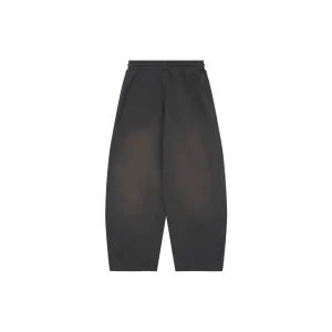 Adidas Trefoil Embroidered Washed Wide-Leg Pants Dark Grey Back view