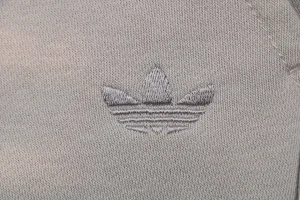 Adidas Trefoil Embroidered Washed Wide-Leg Pants Grey Brand