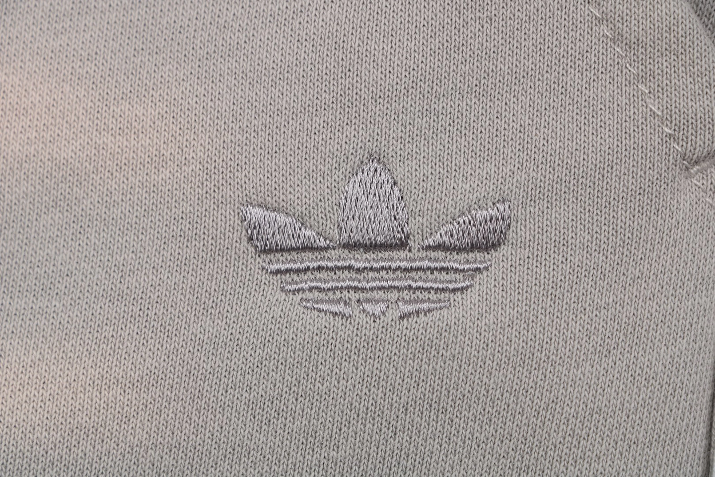 Adidas Trefoil Embroidered Washed Wide-Leg Pants Grey Brand