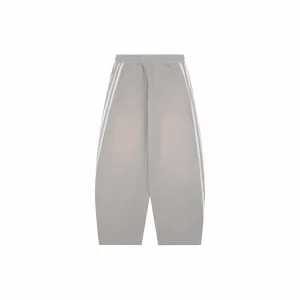 Adidas Trefoil Embroidered Washed Wide-Leg Pants Grey Back view