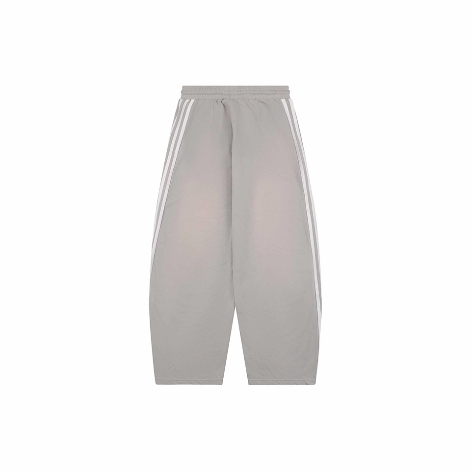 Adidas Trefoil Embroidered Washed Wide-Leg Pants Grey Back view