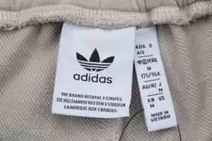 Adidas Trefoil Embroidered Washed Wide-Leg Pants Grey Brand label