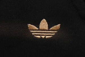 Adidas Trefoil Embroidered Washed Wide-Leg Pants Black Brand