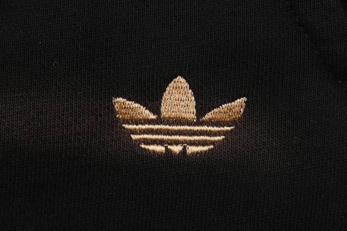 Adidas Trefoil Embroidered Washed Wide-Leg Pants Black Brand