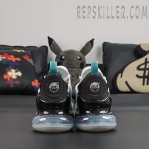 Nike Air Max 270 ‘Dusty Cactus’ rear detail featuring Air Max branding, black heel structure and translucent cushioning unit