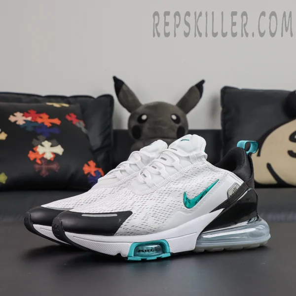 Nike Air Max 270 ‘Dusty Cactus’ side profile featuring a streamlined silhouette, mesh construction, transparent Air unit and sporty details