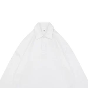 Ami Hidden Heart Logo Oversized Polo Shirt White