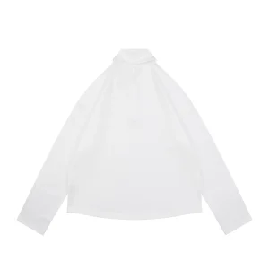 Ami Hidden Heart Logo Oversized Polo Shirt White Back view