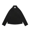 Ami Hidden Heart Logo Oversized Polo Shirt (Black/White)