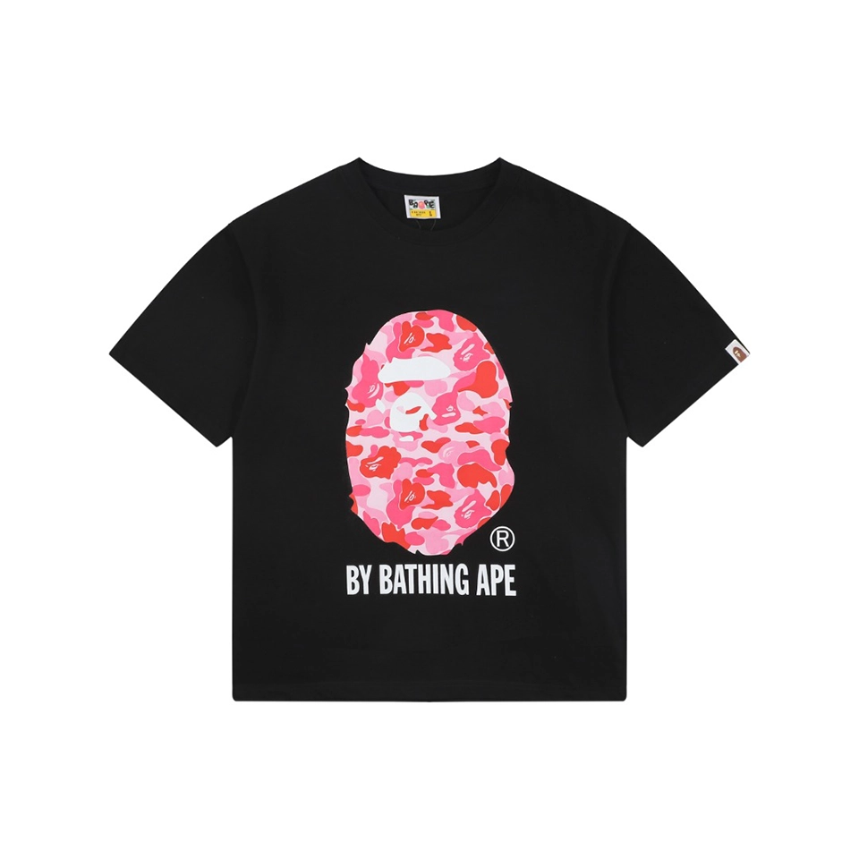 BAPE Pink Camo Ape Head T-Shirt Front view