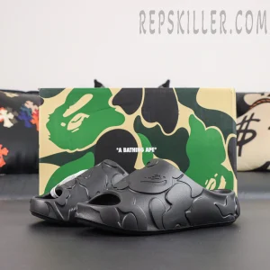 BAPE Slide #1 'Black Solid Camo'