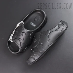 BAPE Slide #1 'Black Solid Camo'