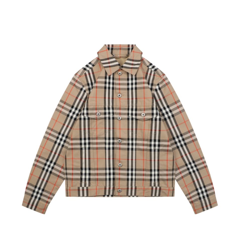 BBry Checked Cotton Two-Pocket Jacket Front view