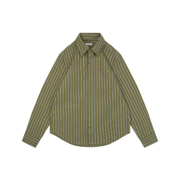 BBry Equestrian Logo Pocket Striped Shirt Front view