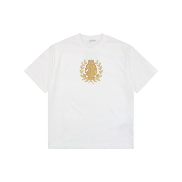 BBry Gold Shield B Logo Embroidery T-Shirt White Front view