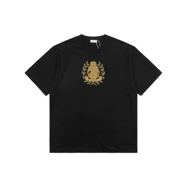 BBry Gold Shield B Logo Embroidery T-Shirt Black Front view