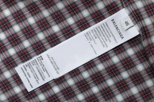 Balenciaga Layered Check Shirt Wash label