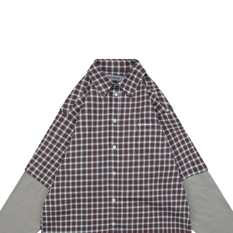 Balenciaga Layered Check Shirt