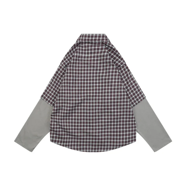 Balenciaga Layered Check Shirt Back view