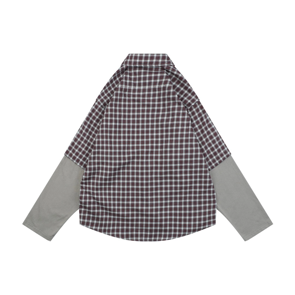 Balenciaga Layered Check Shirt Back view