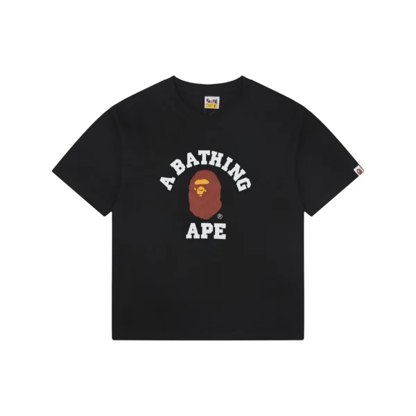 Bape Classic Ape Head Printed T-Shirt Black Front view