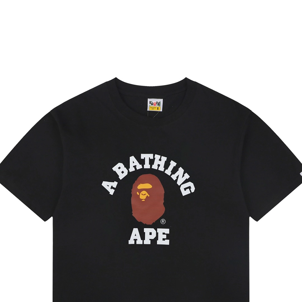 Bape Classic Ape Head Printed T-Shirt Black