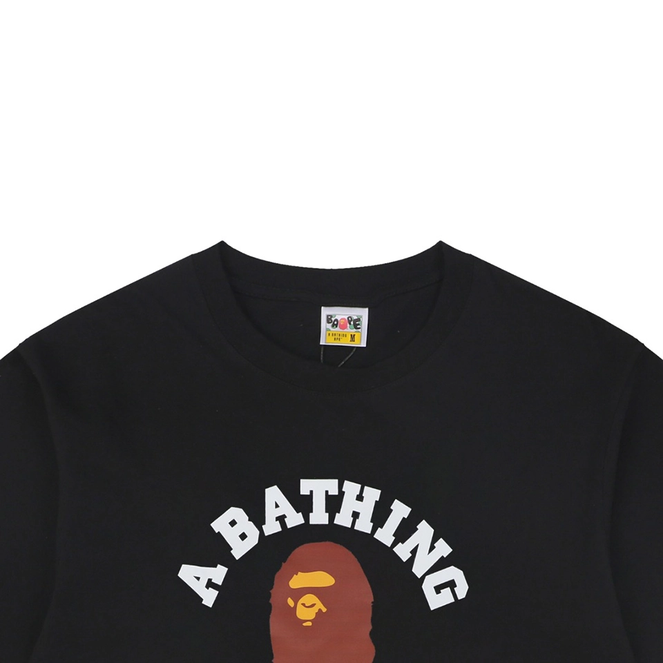 Bape Classic Ape Head Printed T-Shirt Black