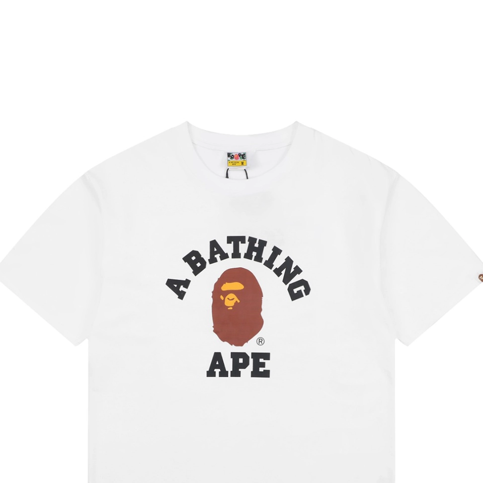Bape Classic Ape Head Printed T-Shirt White