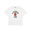 Bape Classic Ape Head Printed T-Shirt (White/Black)