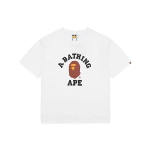 Bape Classic Ape Head Printed T-Shirt White Front view