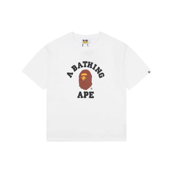 Bape Classic Ape Head Printed T-Shirt White Front view